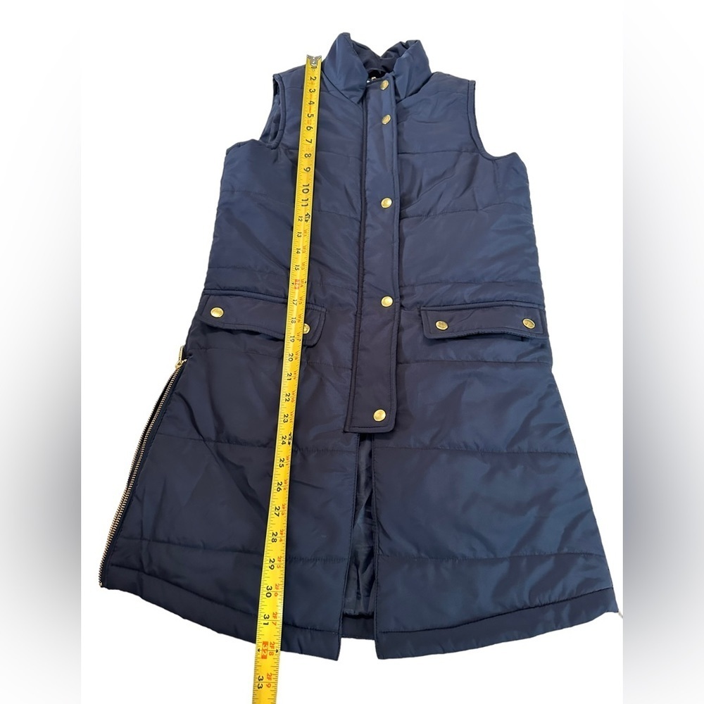 Crown & Ivy Blue Zip Up Vest Size XS - Picture 11 of 17